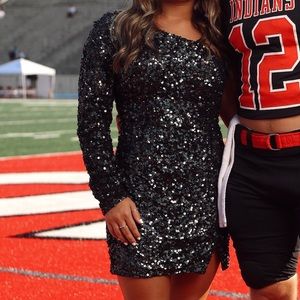 Sherri hill one sleeve homecoming dress